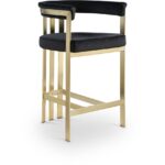 Marcello Velvet Upholstered Counter Stool