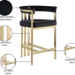 Marcello Velvet Upholstered Counter Stool
