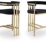 Marcello Velvet Upholstered Counter Stool