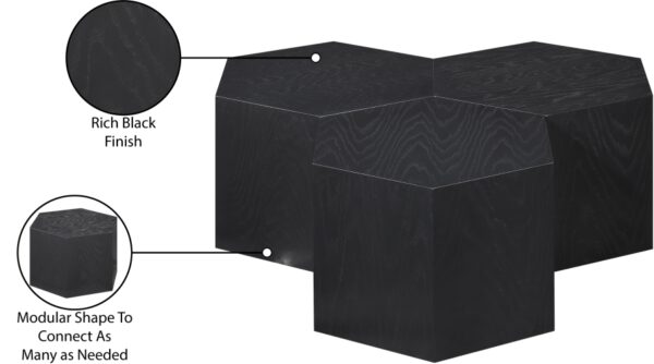 Eternal Oak Wood 3pc. Modular Coffee Table