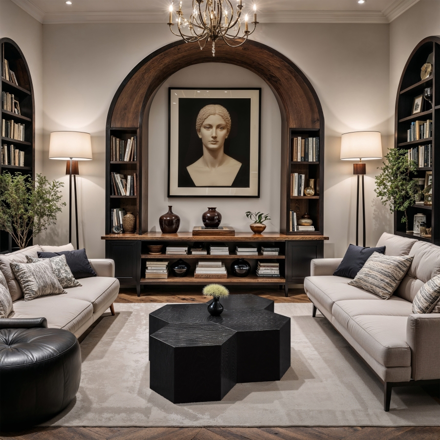 Eternal Oak Wood 4pc. Modular Coffee Table