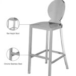 Maddox Chrome Stainless Steel Bar Stool