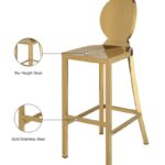 Maddox Gold Stainless Steel Bar Stool
