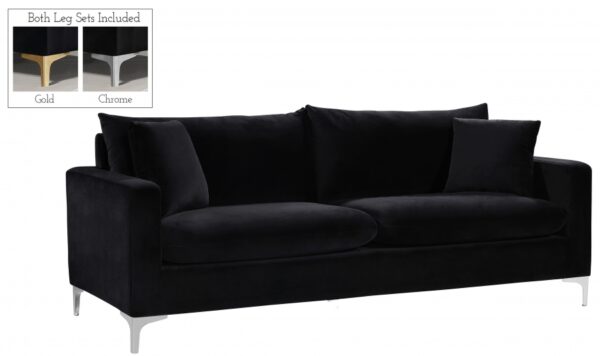 Naomi 81.5" Velvet Upholstered Sofa
