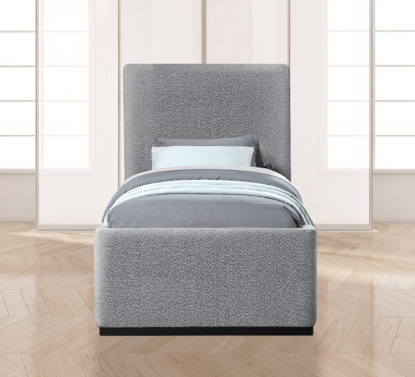 Oliver Boucle Fabric Upholstered Bed