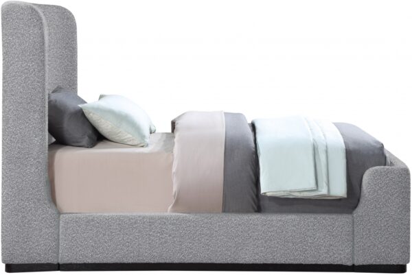 Oliver Boucle Fabric Upholstered Bed