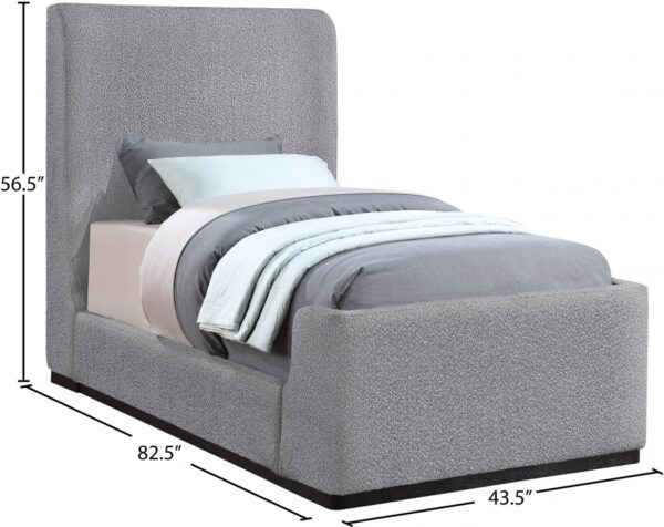 Oliver Boucle Fabric Upholstered Bed