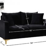 Naomi 58" Velvet Upholstered Loveseat