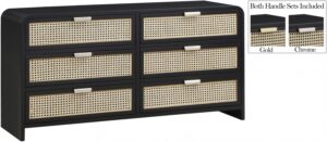 Sage Solid Wood And Natural Cane Wood Dresser