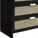 Sage Solid Wood And Natural Cane Wood Dresser