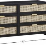 Sage Solid Wood And Natural Cane Wood Dresser