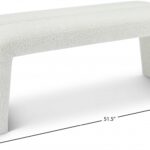 Arc Boucle Fabric Upholstered Bench