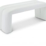 Arc Vegan Leather Upholstered Bench