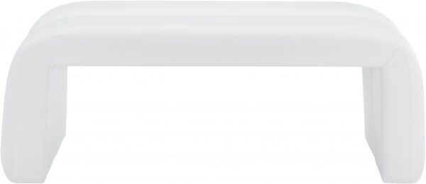 Arc Vegan Leather Upholstered Bench