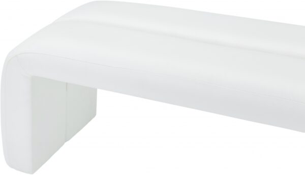 Arc Vegan Leather Upholstered Bench