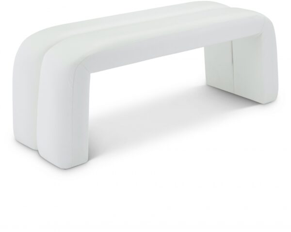 Arc Vegan Leather Upholstered Bench