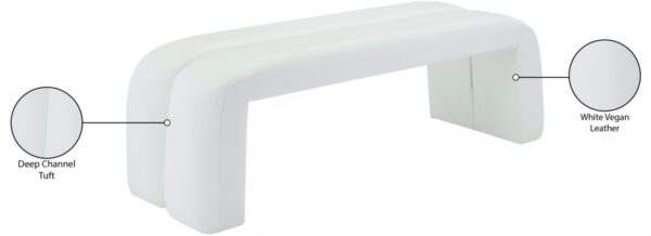 Arc Vegan Leather Upholstered Bench