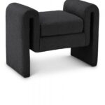 Stylus 31.5" Boucle Fabric Upholstered Bench