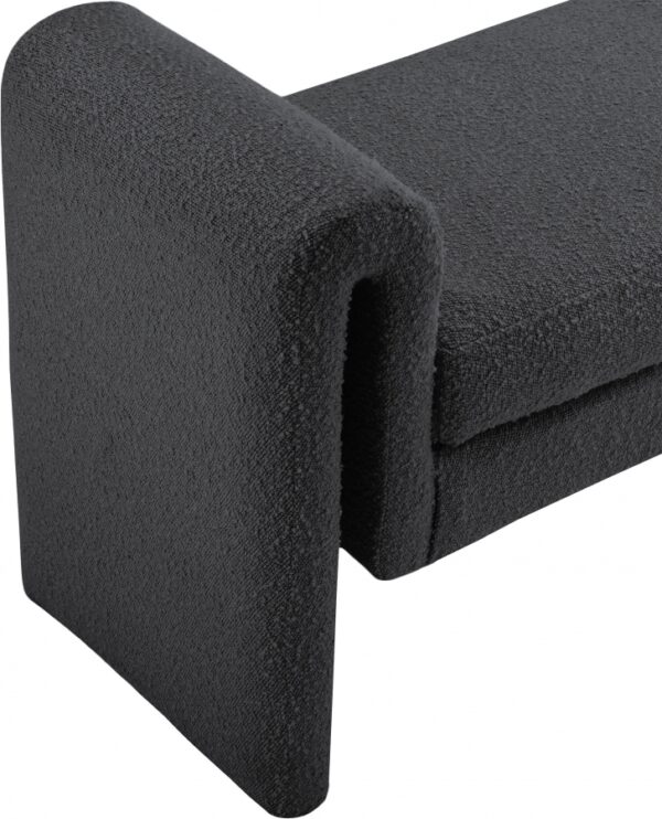 Stylus 31.5" Boucle Fabric Upholstered Bench