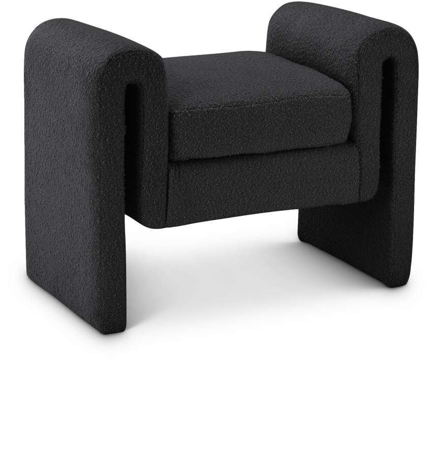 Stylus 31.5" Boucle Fabric Upholstered Bench