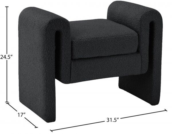Stylus 31.5" Boucle Fabric Upholstered Bench