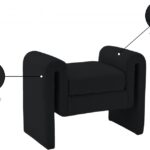 Stylus 31.5" Boucle Fabric Upholstered Bench