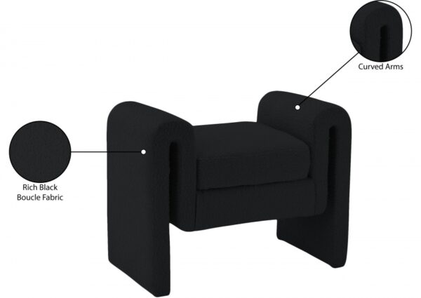 Stylus 31.5" Boucle Fabric Upholstered Bench