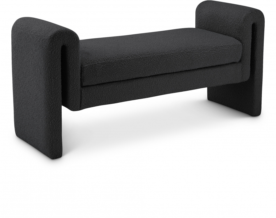 Stylus 51" Boucle Fabric Upholstered Bench