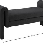 Stylus 51" Boucle Fabric Upholstered Bench