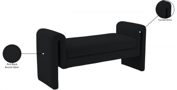Stylus 51" Boucle Fabric Upholstered Bench