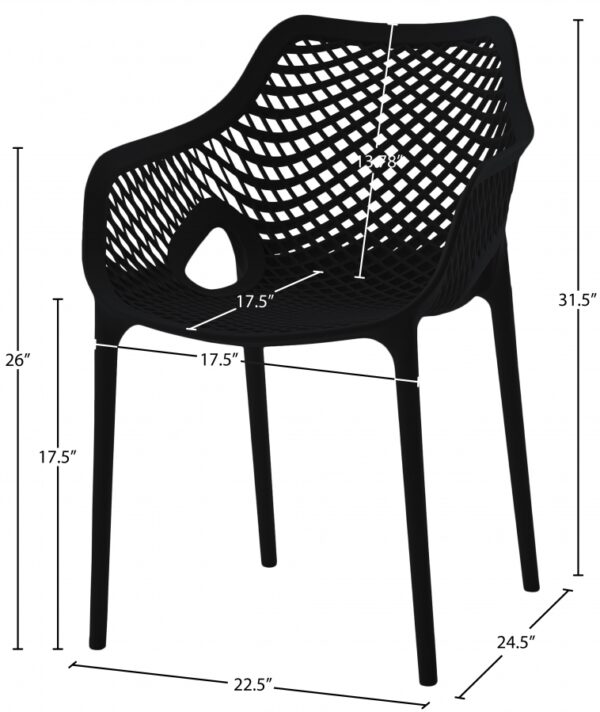 Mykonos Plastic Outdoor Patio Dining Chair