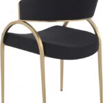 Privet Linen Textured Fabric Upholstered Dining Chair