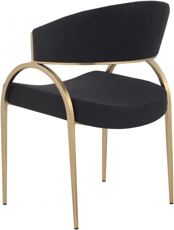 Privet Linen Textured Fabric Upholstered Dining Chair