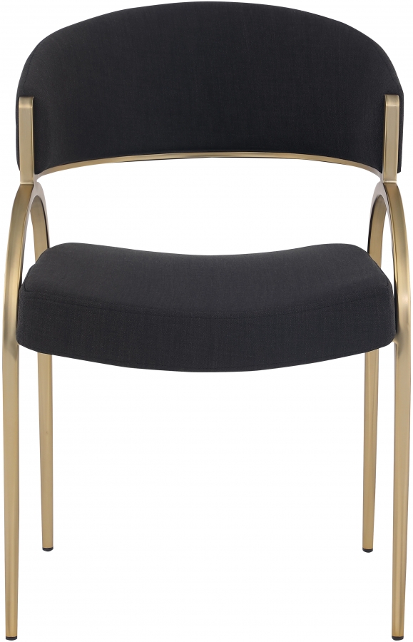 Privet Linen Textured Fabric Upholstered Dining Chair