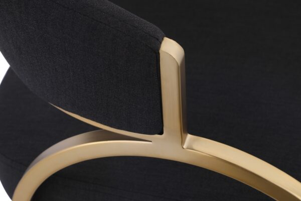 Privet Linen Textured Fabric Upholstered Dining Chair