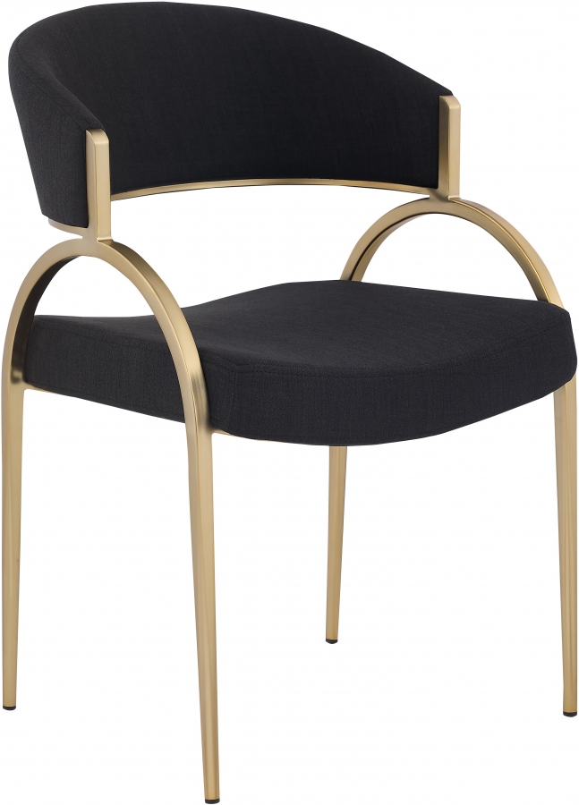 Privet Linen Textured Fabric Upholstered Dining Chair