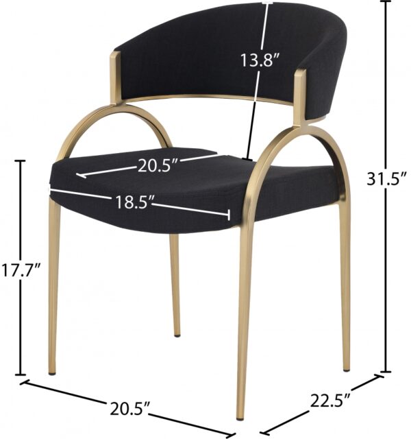 Privet Linen Textured Fabric Upholstered Dining Chair