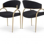 Privet Linen Textured Fabric Upholstered Dining Chair