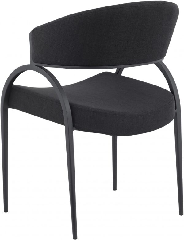 Privet Linen Textured Fabric Upholstered Dining Chair