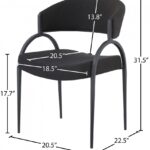 Privet Linen Textured Fabric Upholstered Dining Chair