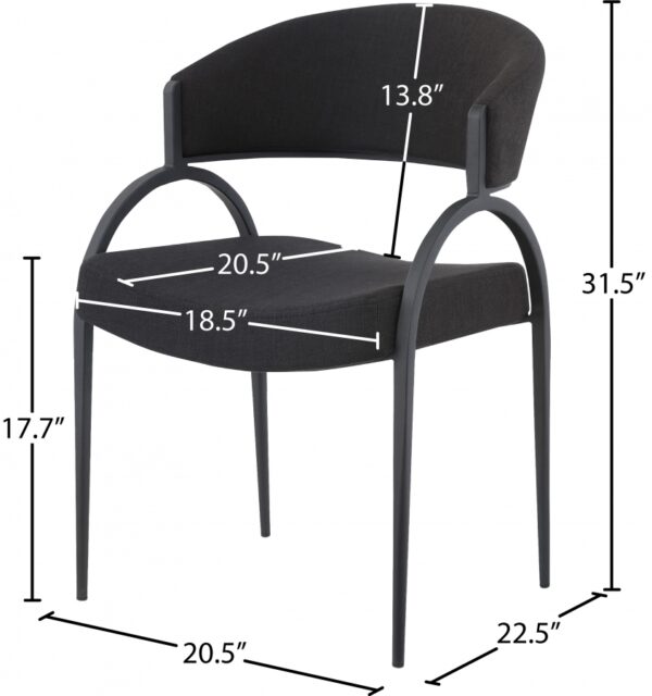 Privet Linen Textured Fabric Upholstered Dining Chair