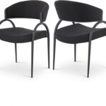 Privet Linen Textured Fabric Upholstered Dining Chair