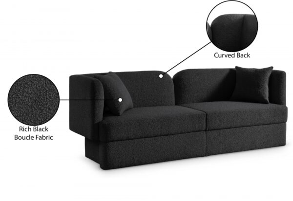 Marcel 91" Boucle Fabric Upholstered Sofa