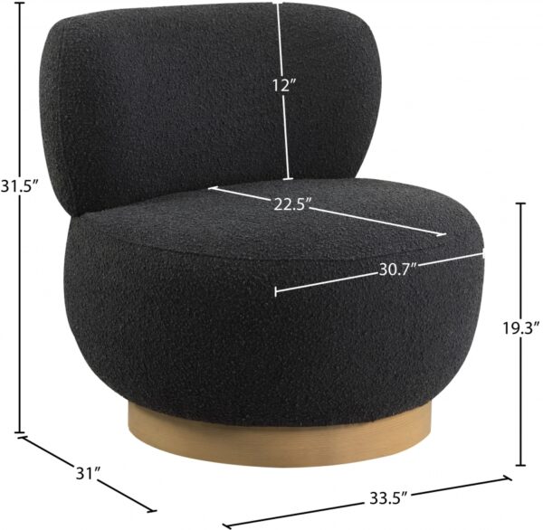 Calais Boucle Fabric Upholstered Accent Chair
