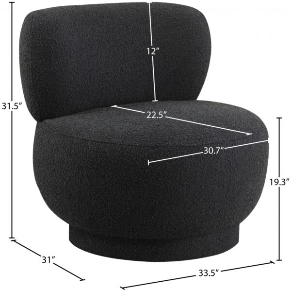 Calais Boucle Fabric Upholstered Accent Chair