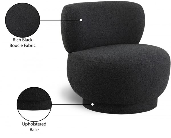 Calais Boucle Fabric Upholstered Accent Chair