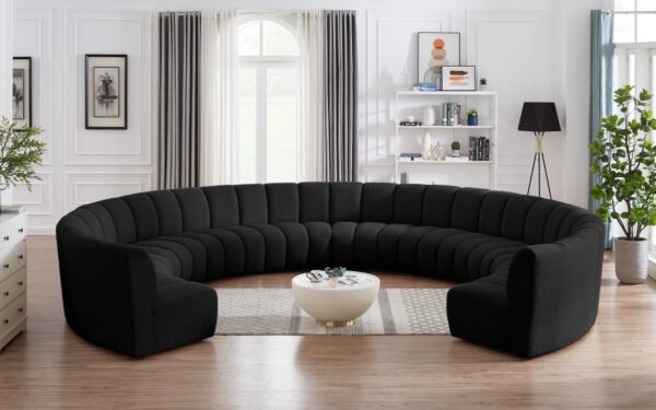 Infinity 178" Boucle Fabric Upholstered 10pc. Modular Sectional