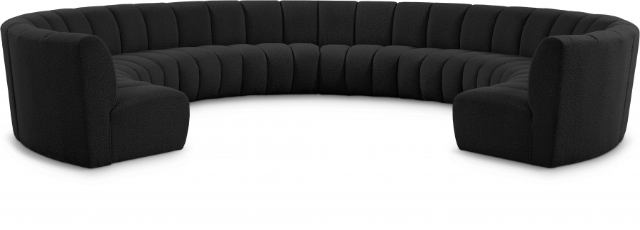 Infinity 178" Boucle Fabric Upholstered 10pc. Modular Sectional