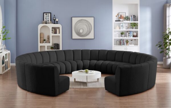Infinity 178" Boucle Fabric Upholstered 11pc. Modular Sectional