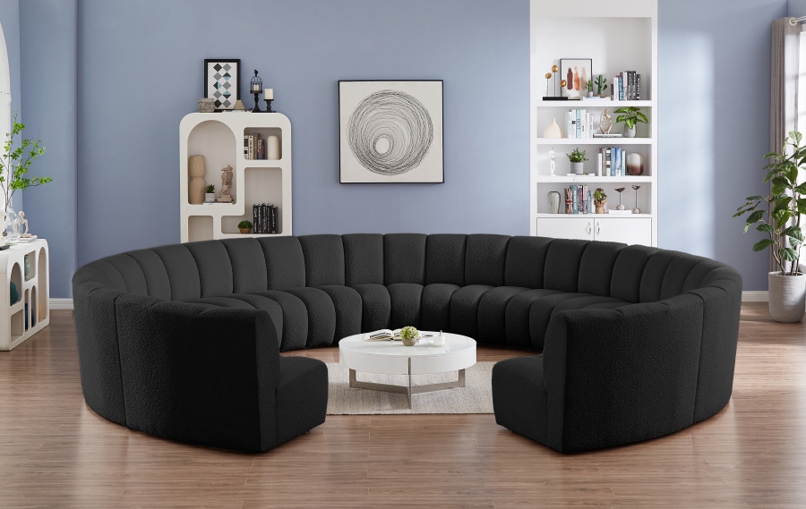 Infinity 178" Boucle Fabric Upholstered 11pc. Modular Sectional
